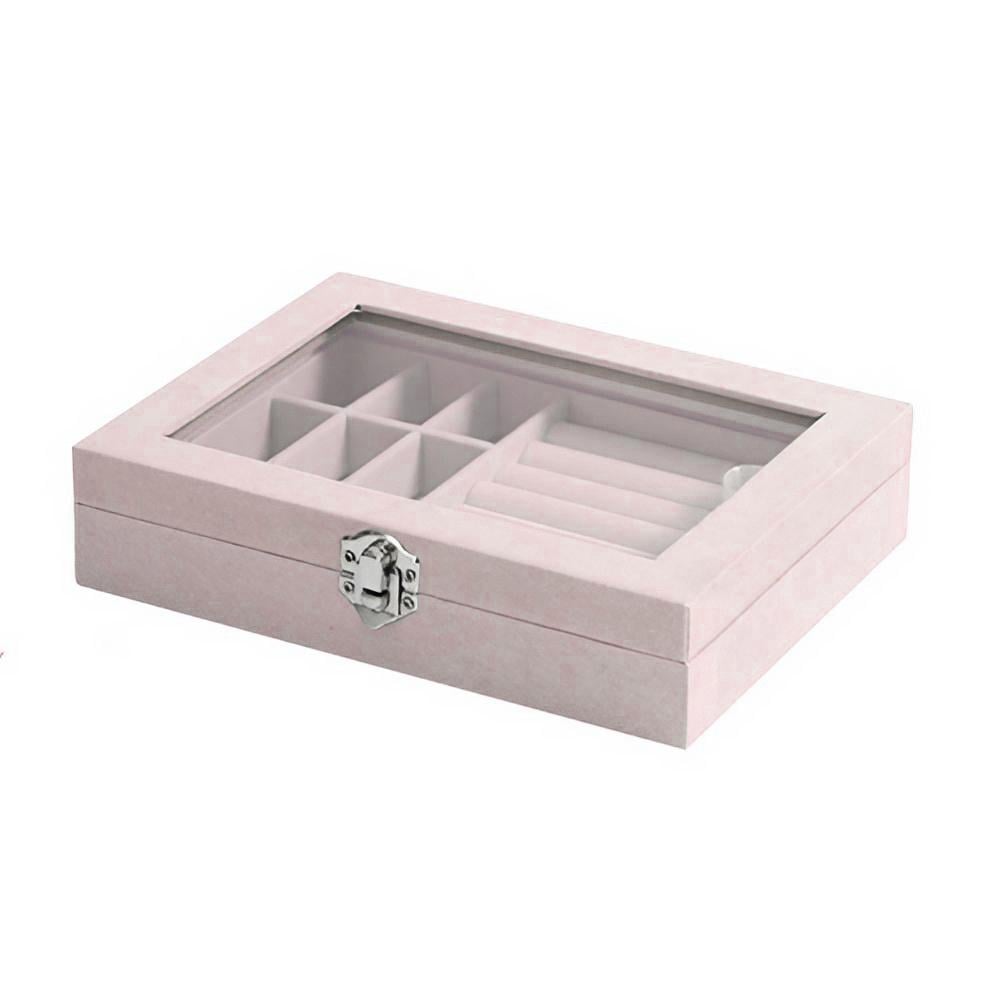 Ящик-органайзер для хранения 60+ ювелирных украшений и бижутерии Бежевый (SHKSKL-BGE-1434)