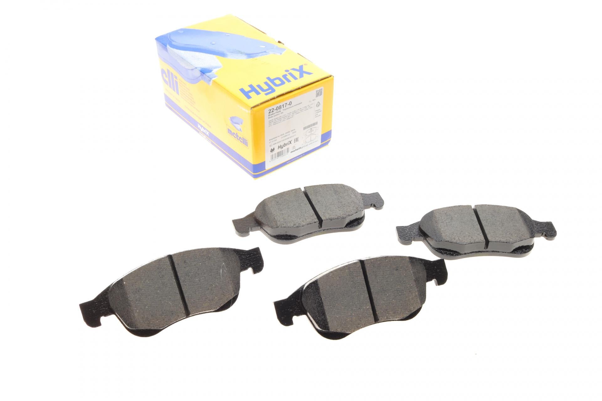 Тормозные колодки передние METELLI для Dacia Dokker/Duster/Lodgy/Nissan Juke/Renault Clio V/Kangoo 10- (22-0817-0) Тормозные колодки передние METELLI для Dacia Dokker/Duster/Lodgy/Nissan Juke/Renault Clio V/Kangoo 10- (22-0817-0)