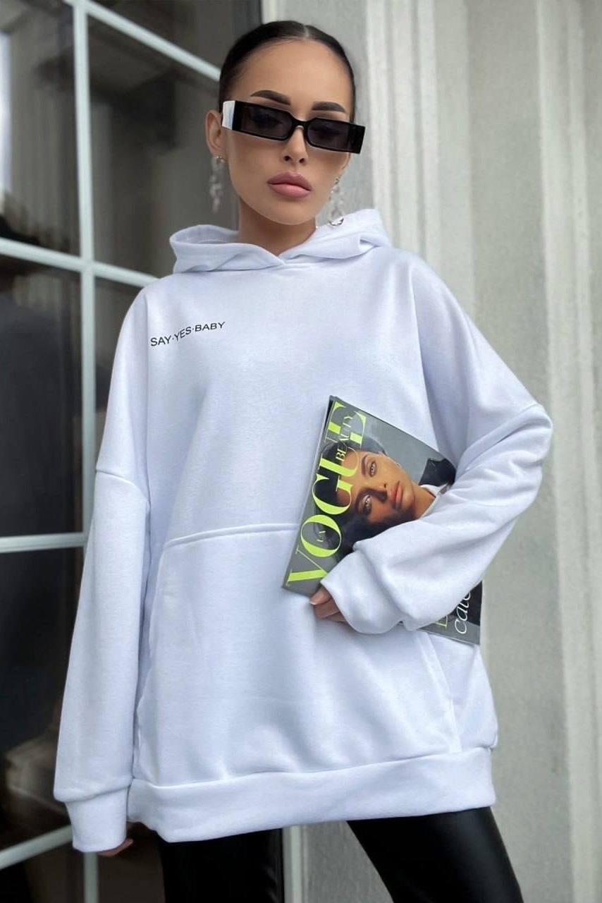 Худи женское S Белый (169030) - фото 2