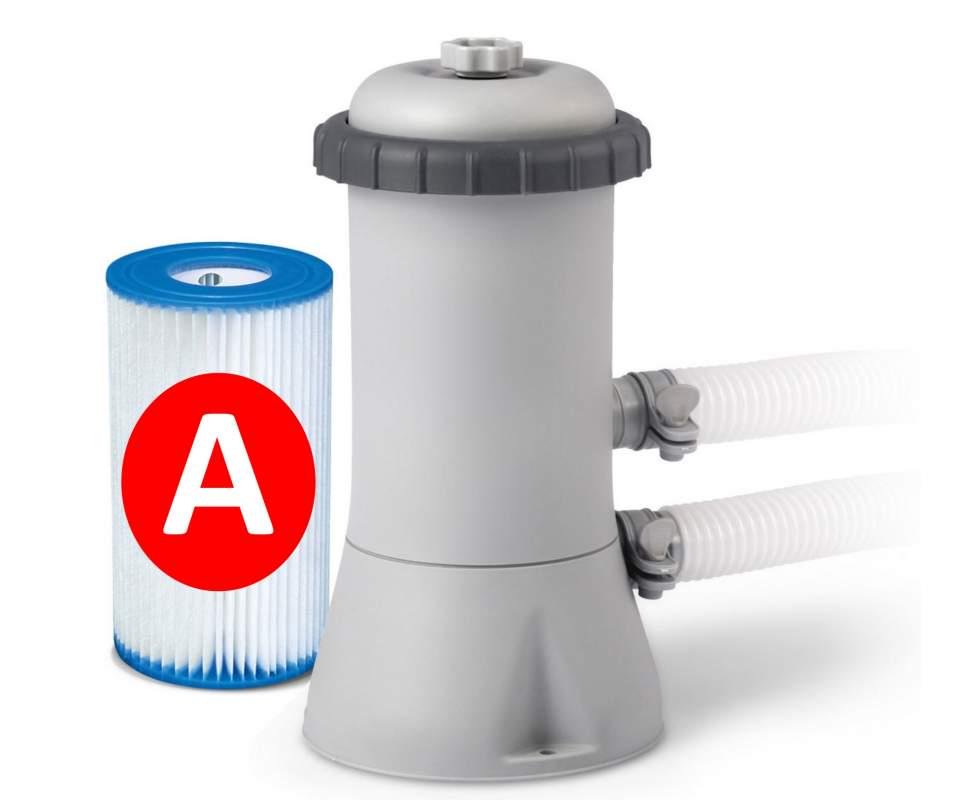 Фильтр-насос картриджный для бассейна Intex 28604 тип А 2 006 л/час Серый (132-9-28604) - фото 3