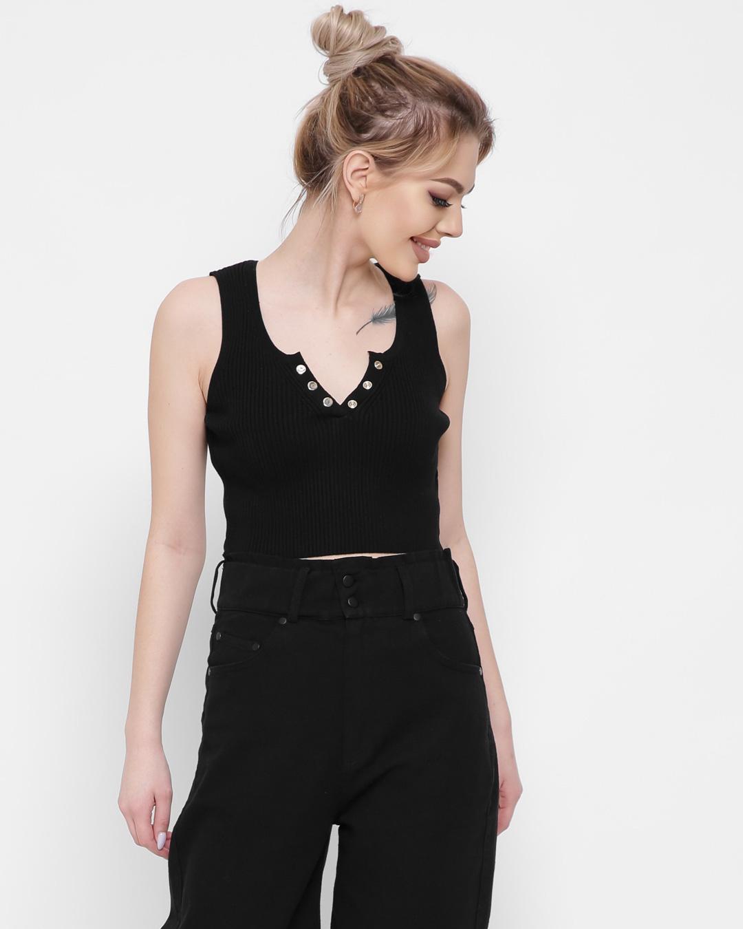 Топ женский Carica-6621-8 XS-M Черный (2000002408673) - фото 3