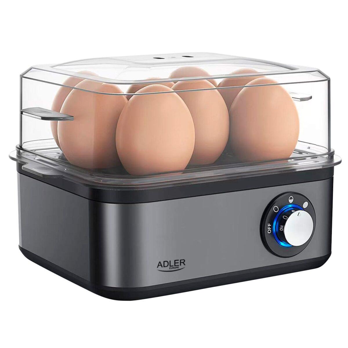 Яйцеварка Adler AD 4486 Gun Metal металева на 8 яєць (29918248)