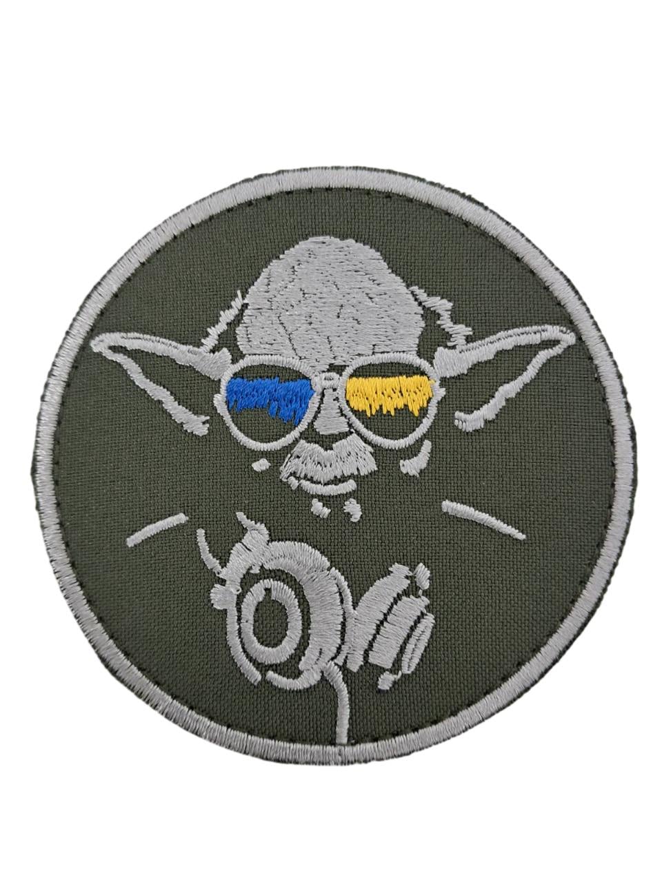 Шеврон "Йода-UK" 9х9 см Олива (11691)