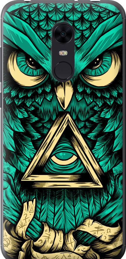 Чехол на Xiaomi Redmi 5 Plus Сова Арт-тату (3971u-1347-42517)