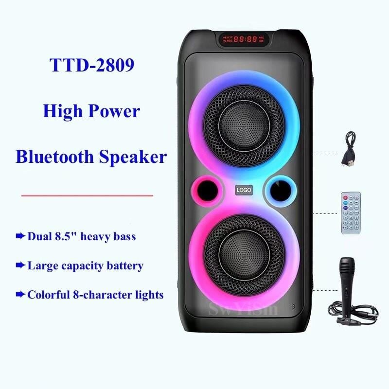 Колонка портативная Bluetooth TTD 2809 с микрофоном - фото 6