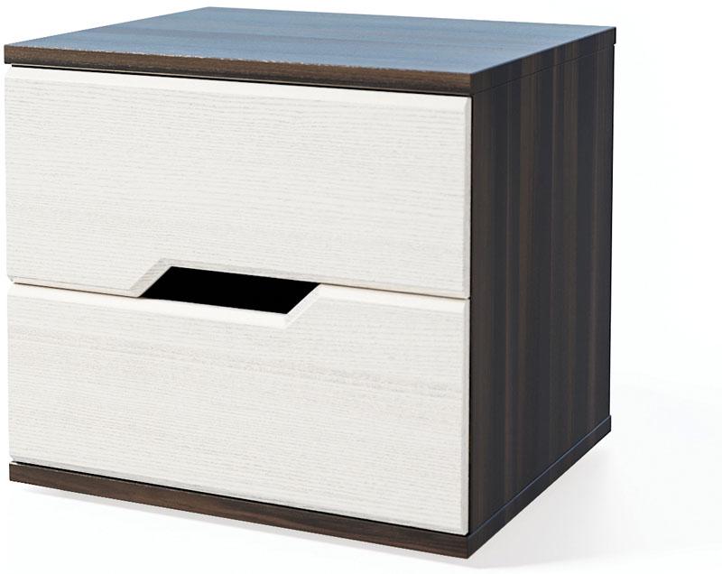 Тумба прикроватная Світ Меблів Мария Дуб Борас/Белый/Золотой (12916322)