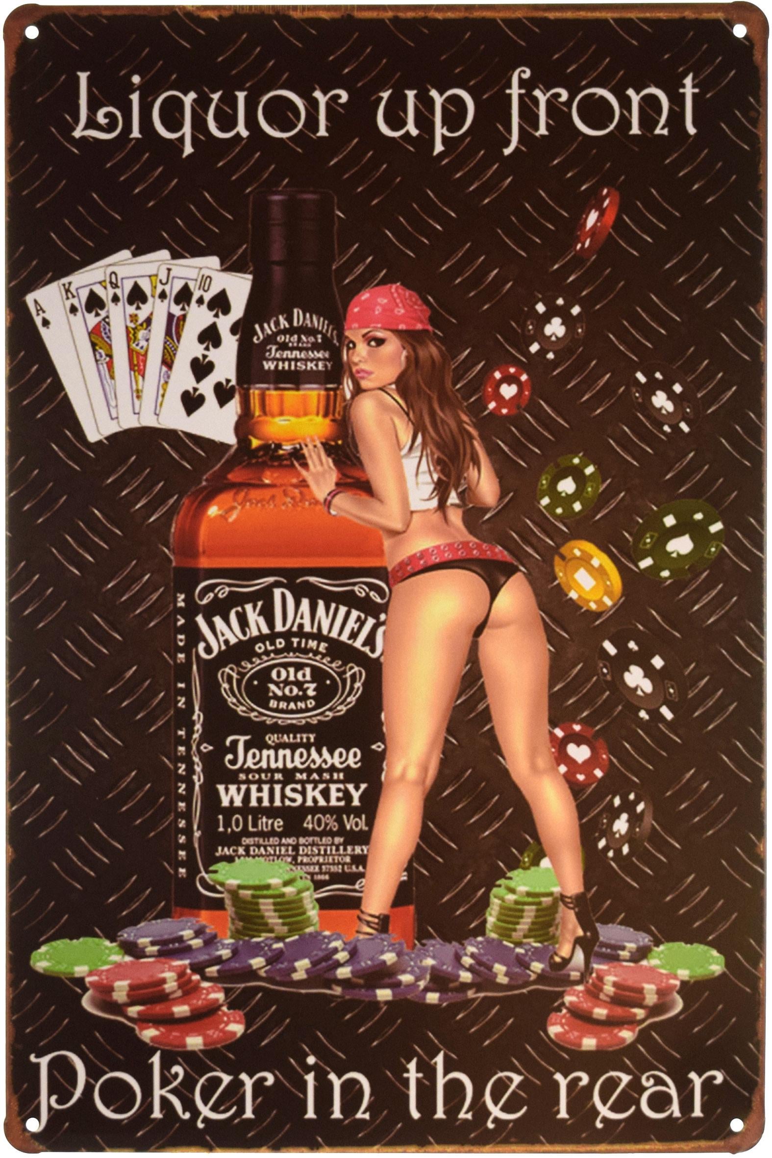 Табличка металева Jack Daniel's Справжній Покер 20x30 см