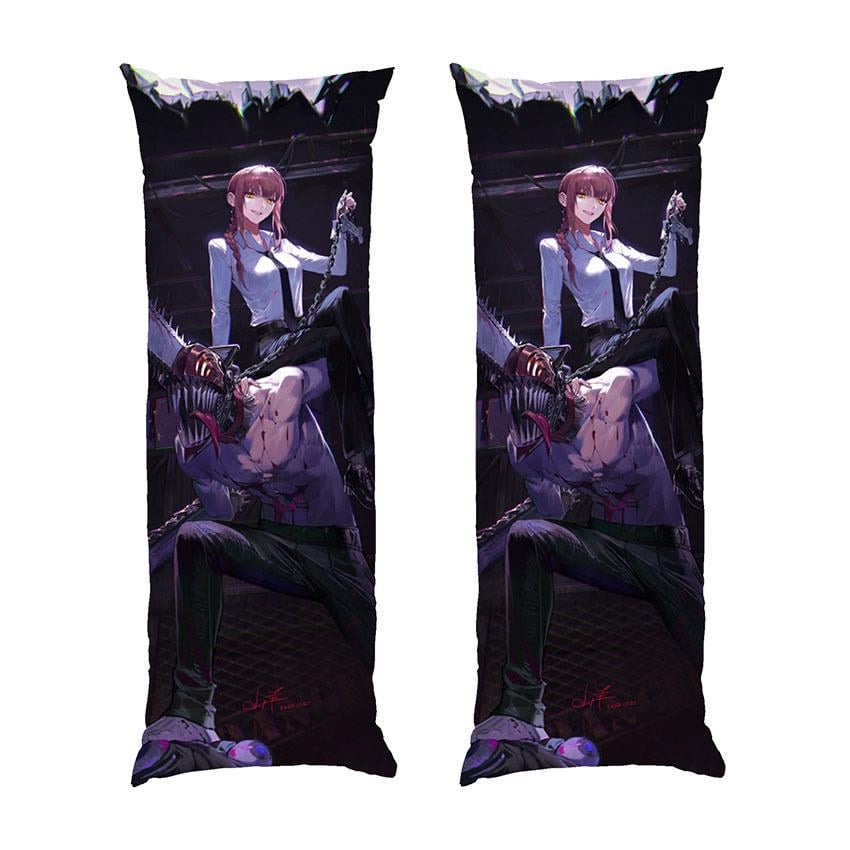 Подушка дакимакура Makima Chainsaw man габардин 120х40 см (113211-1)