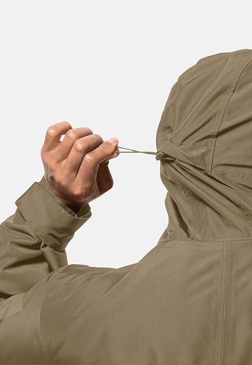 Парка чоловіча Jack Wolfskin Winterlager Parka М Cookie XL Сірий з оливковим (1115471-4550) - фото 5 Парка чоловіча Jack Wolfskin Winterlager Parka М Cookie XL Сірий з оливковим (1115471-4550) - фото 5