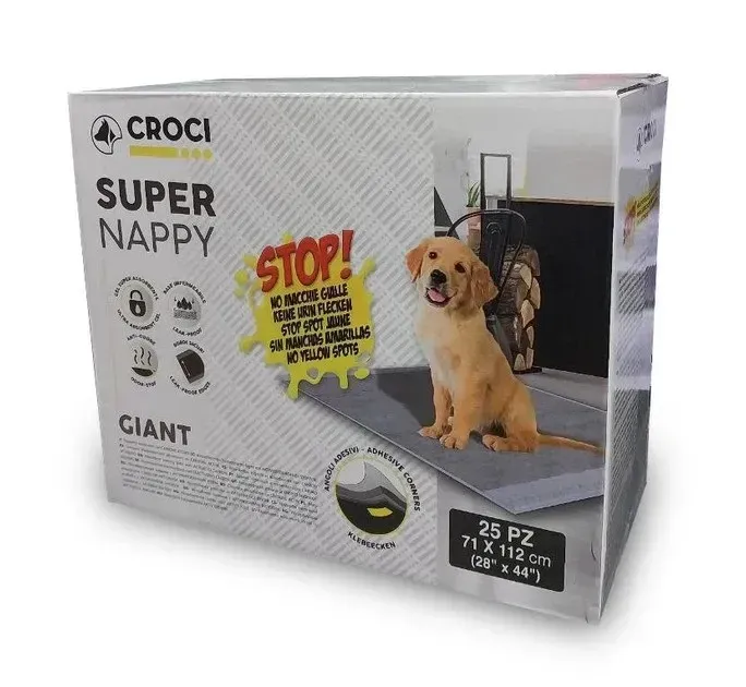 Пеленки для собак одноразовые Croci Super nappy с активированным углем 71x112 см 25 шт. (2154573888)