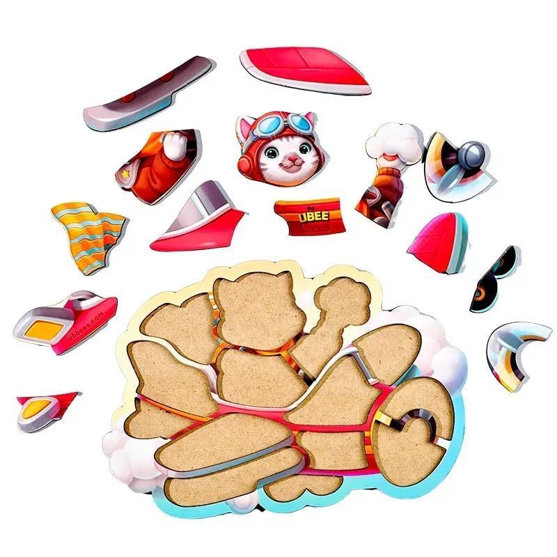 Пазл дерев'яний контурний ПСД281 PSD281 Котик пілот (RLT52568)