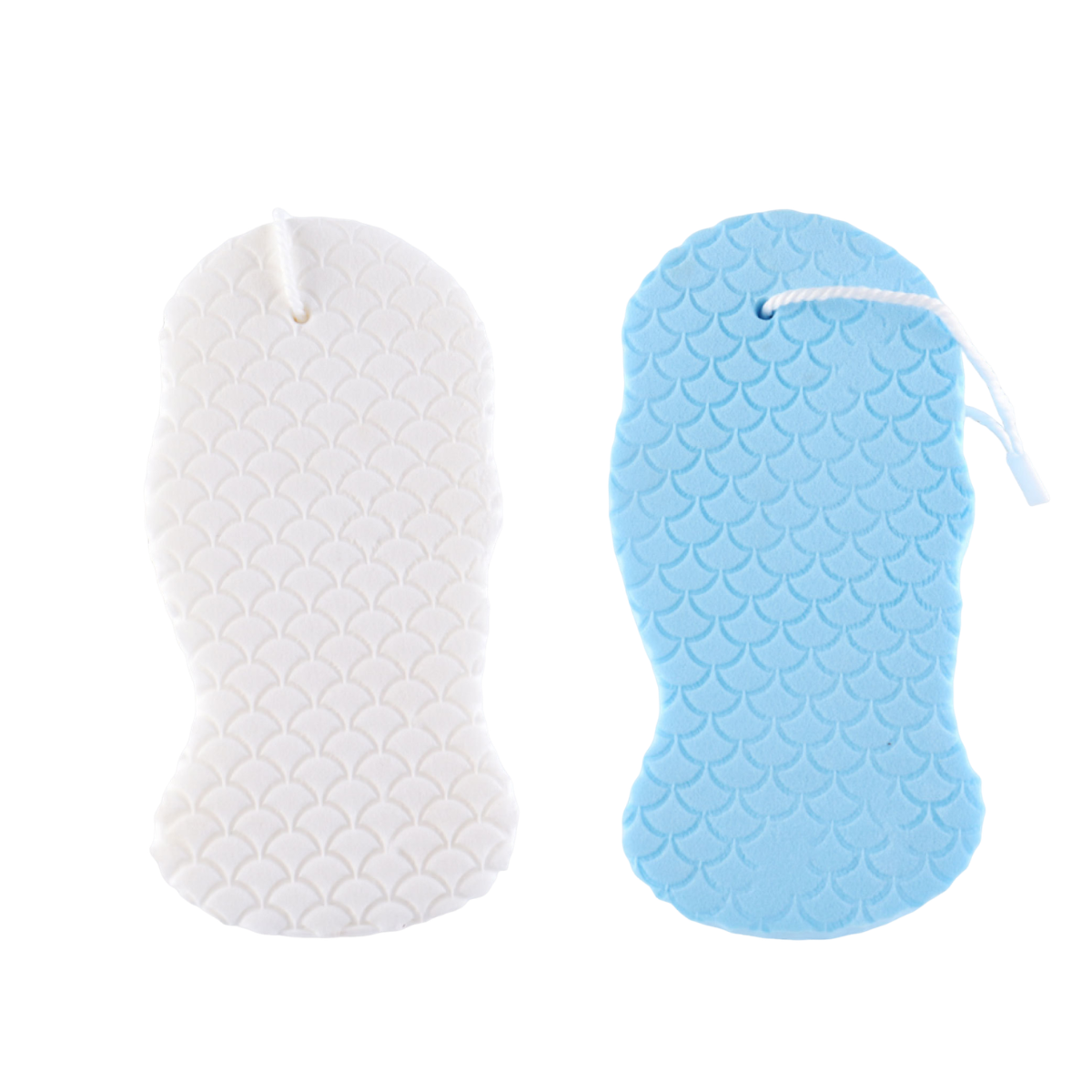 Скраб-губка для тела BodySponge 2 шт. Белый/Голубой (163)