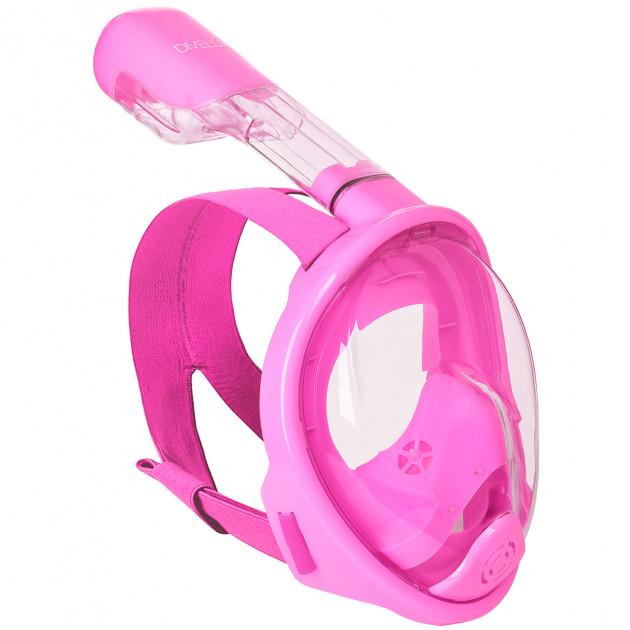 Детская маска для сноркелинга Divelux полнолицевая XS Розовый (SUN0710)