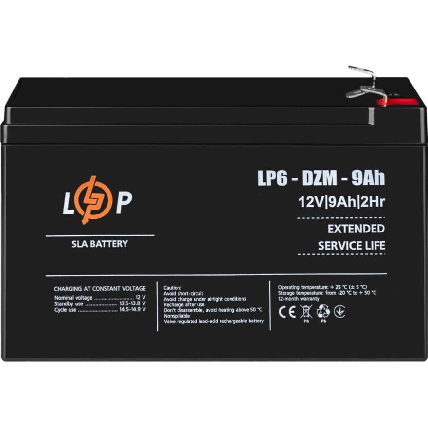 Аккумулятор для ИБП LogicPower LP 6-DZM 12V/9 Ah (12654) - фото 3 Аккумулятор для ИБП LogicPower LP 6-DZM 12V/9 Ah (12654) - фото 3