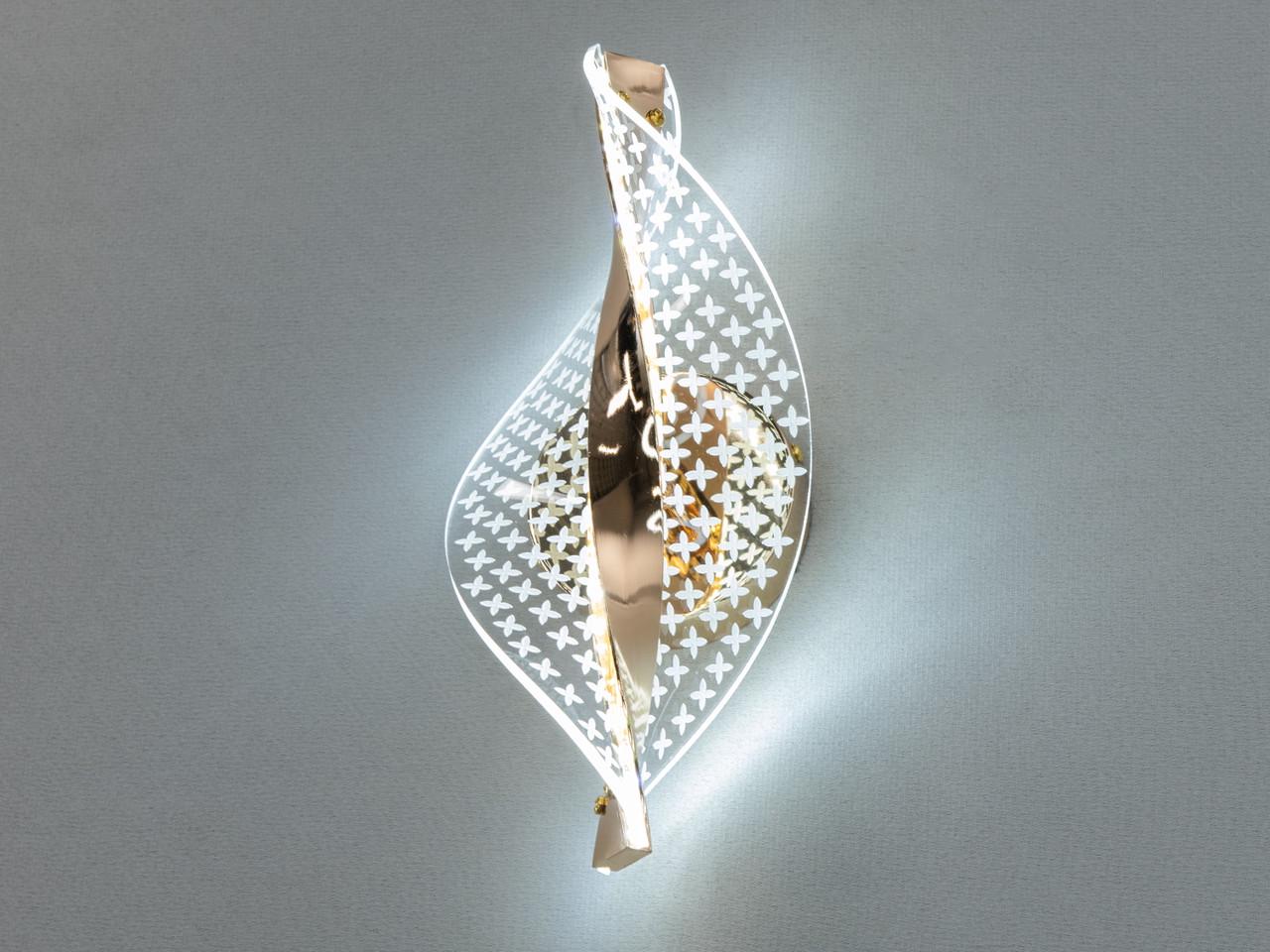 Світильник настінний F3851-5-LS LED у спальню 6W Золотий - фото 5