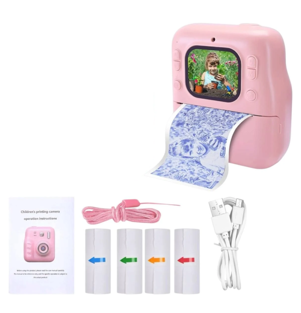 Детский фотоаппарат моментальной печати Print Camera Розовый (773d2c06)