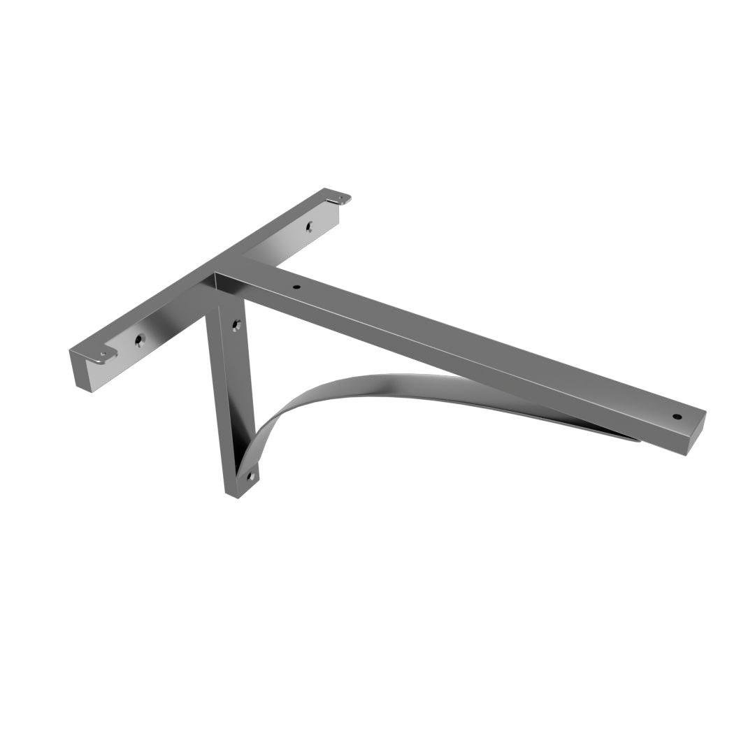 Кронштейн для стільниці 390х500х300 мм з кріпленням Чорний (2272600775/К0946)