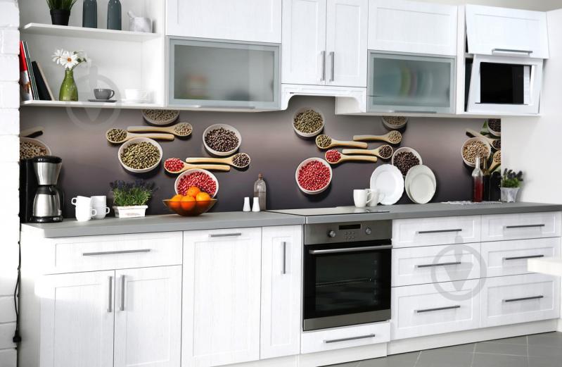 Скинали на кухню Zatarga «Смесь перцев» 650х2500 мм виниловая 3Д наклейка кухонный фартук самоклеящаяся