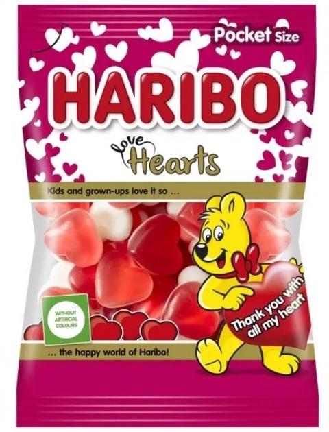 Конфеты желейки Haribo Love Hearts 100 г (24067360)