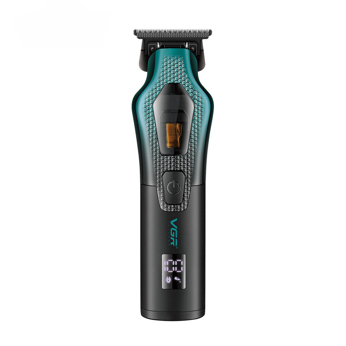 Тример VGR V-997 з LED дисплеєм та 3 насадками Чорний/Синій (29425440)