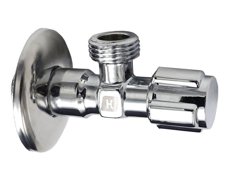 Кран для підключення сантехнічних приладів RSk кутовий 1/2"x3/4" Хром (RS-k-AVEX-019-004)