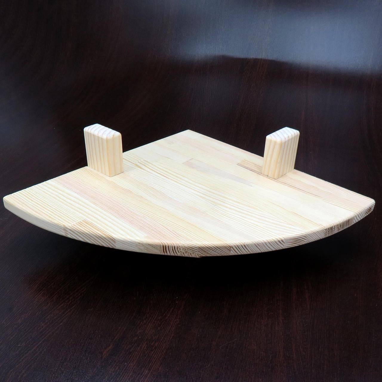 Полка настенная угловая из дерева Макорис 1 Бланже (УНП-101301)