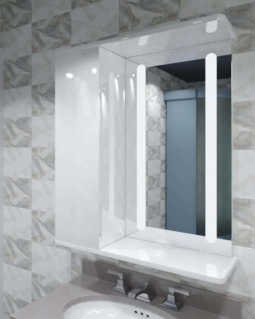 Зеркальный шкаф ШК15 с LED подсветкой 600х700х160 мм - фото 2 Зеркальный шкаф ШК15 с LED подсветкой 600х700х160 мм - фото 2