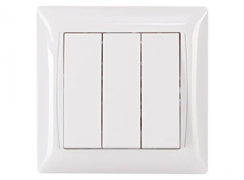 Выключатель трехклавишный Luxel 3013 PRIMERA Белый (27550675)