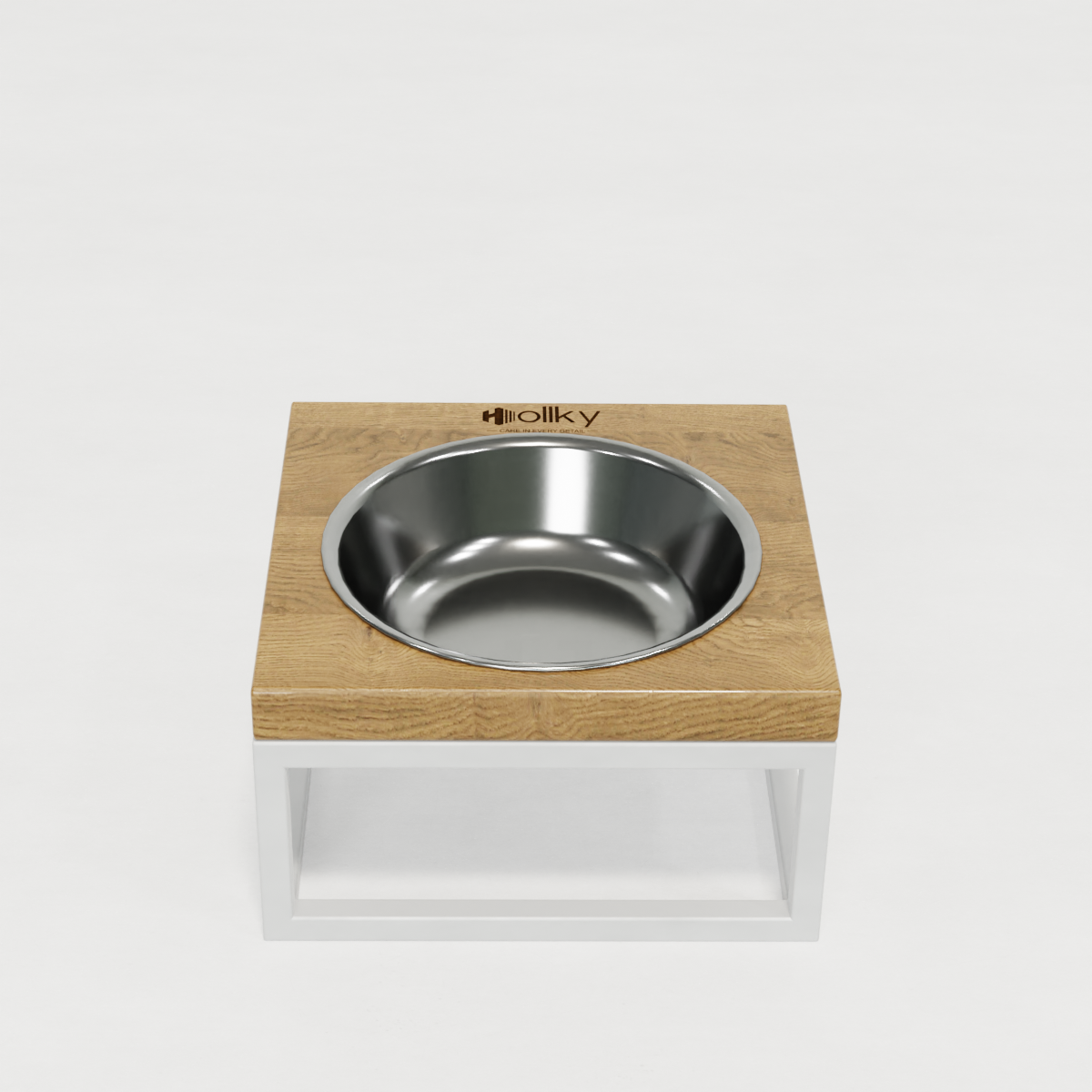 Миска на подставке для кошек и маленьких собак Hollky Base Solo S 0,45 л (S-18187-WHNT) - фото 2 Миска на подставке для кошек и маленьких собак Hollky Base Solo S 0,45 л (S-18187-WHNT) - фото 2