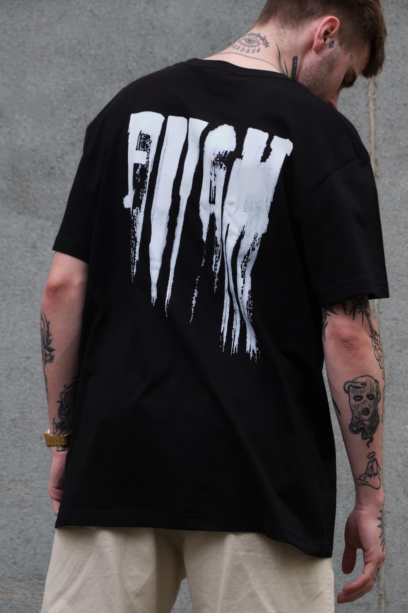 Футболка мужская Without Fight с принтом оверсайз S/M Black (S8049278) Футболка мужская Without Fight с принтом оверсайз S/M Black (S8049278)