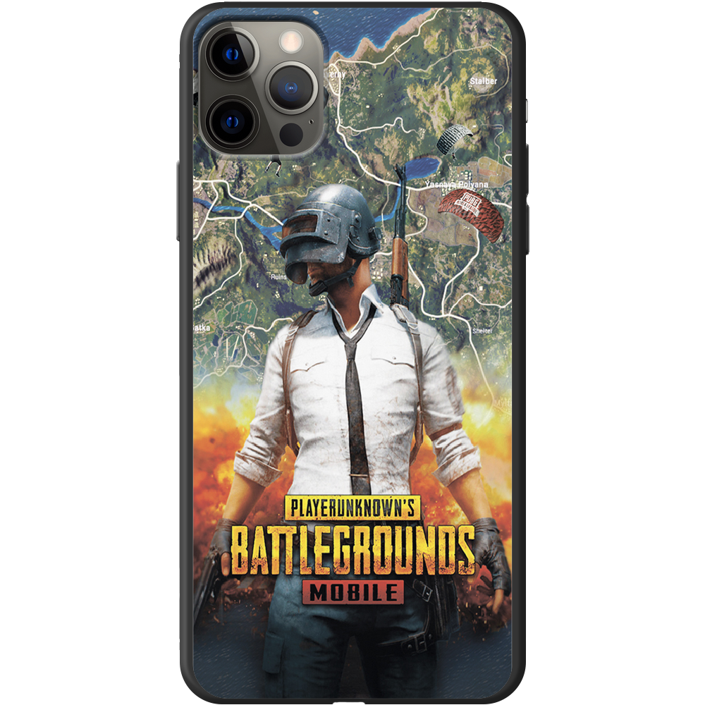 Чехол Boxface iPhone 12 Pro Max PUBG Mobile Черный силикон (41085-up2309-41090)