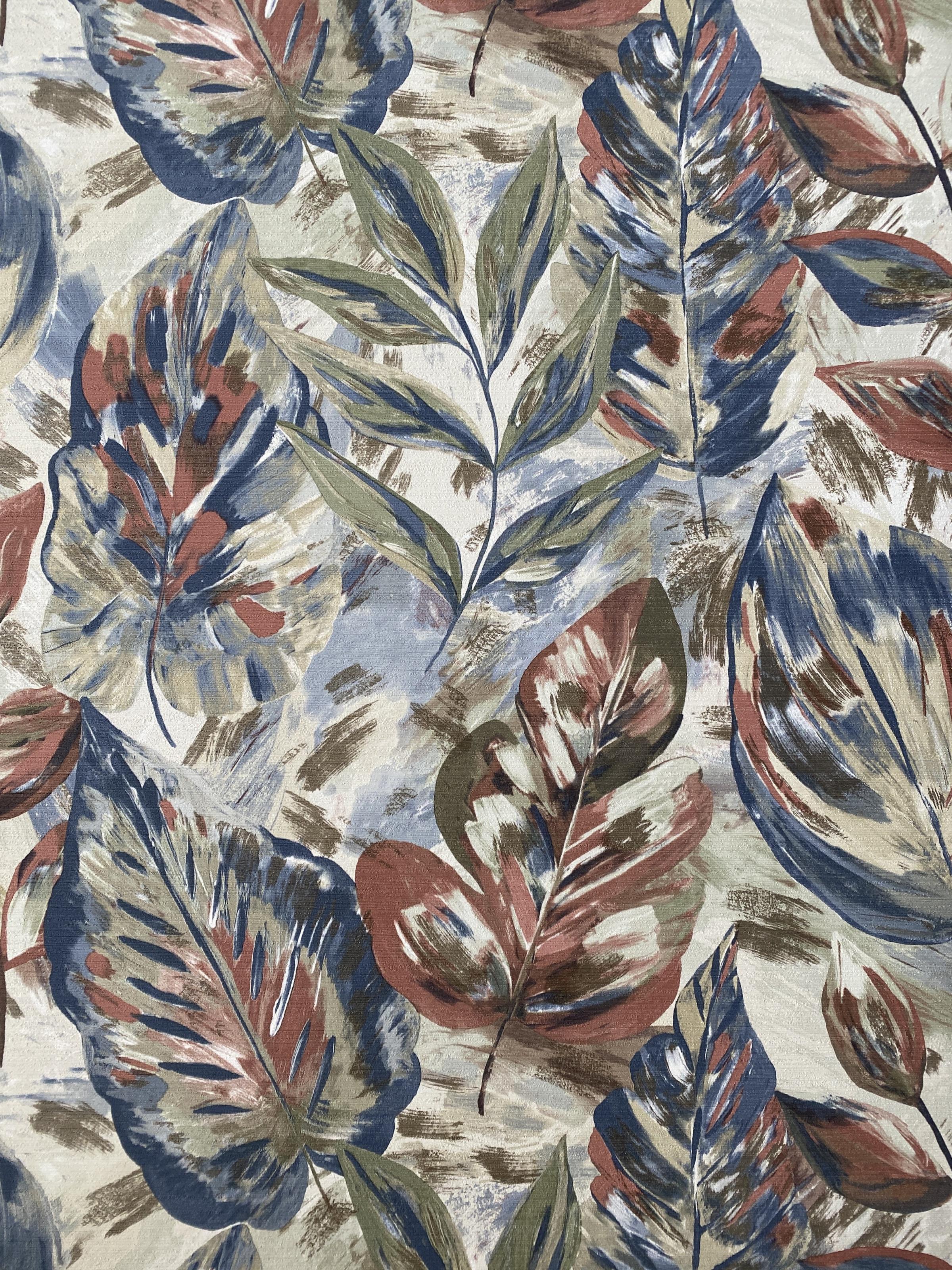 Обои виниловые на флизелиновой основе Grandeco Opportunity Wallcoverings Q0186 Листья Зелёный