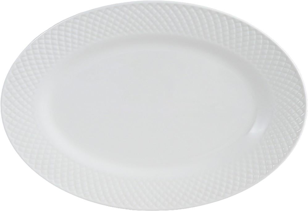Блюдо овальное Krauff из фарфора 34,5 см Белый