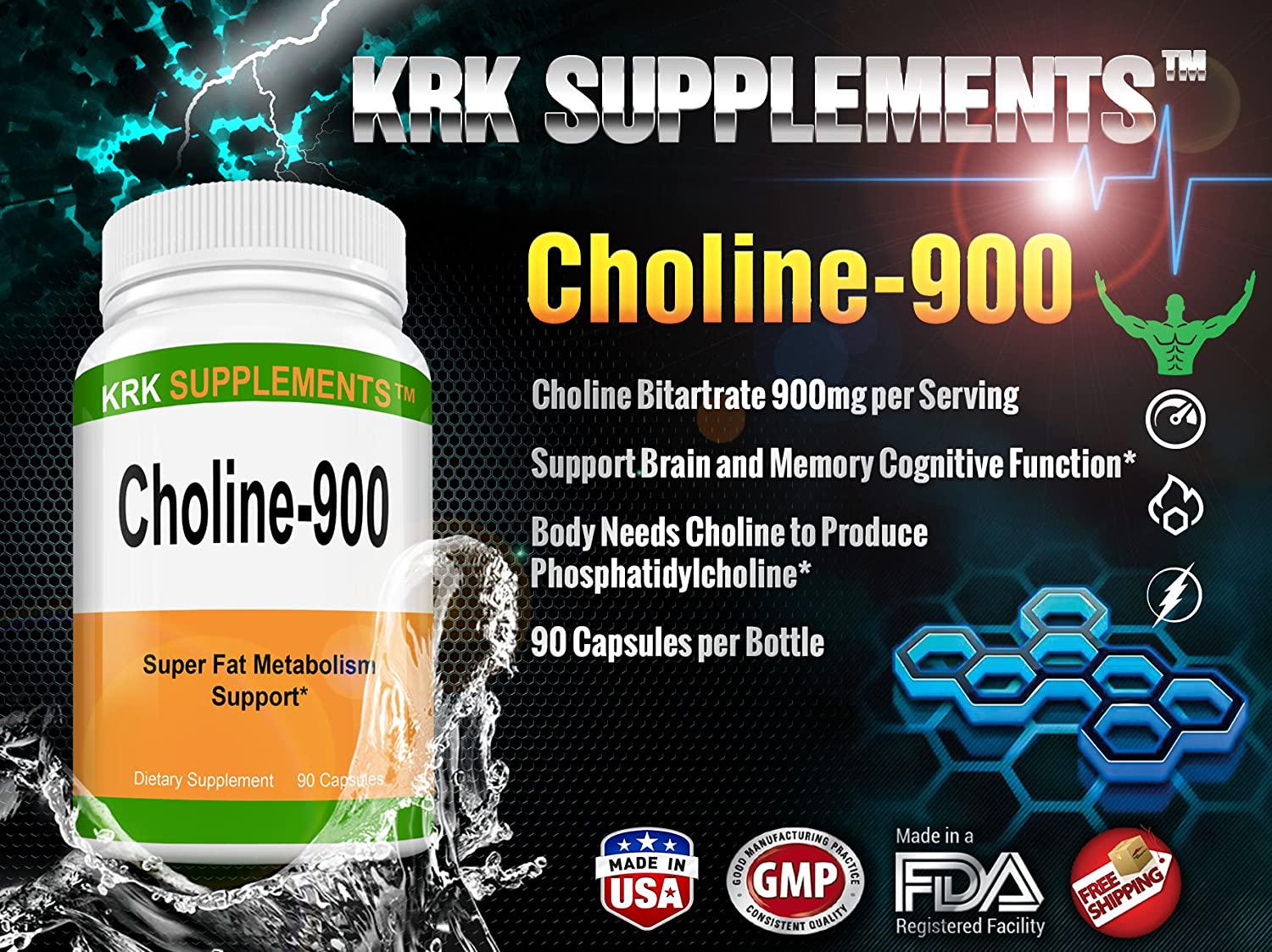 Вітаміни Choline Bitartrate 900 мг 90 капсул - фото 2