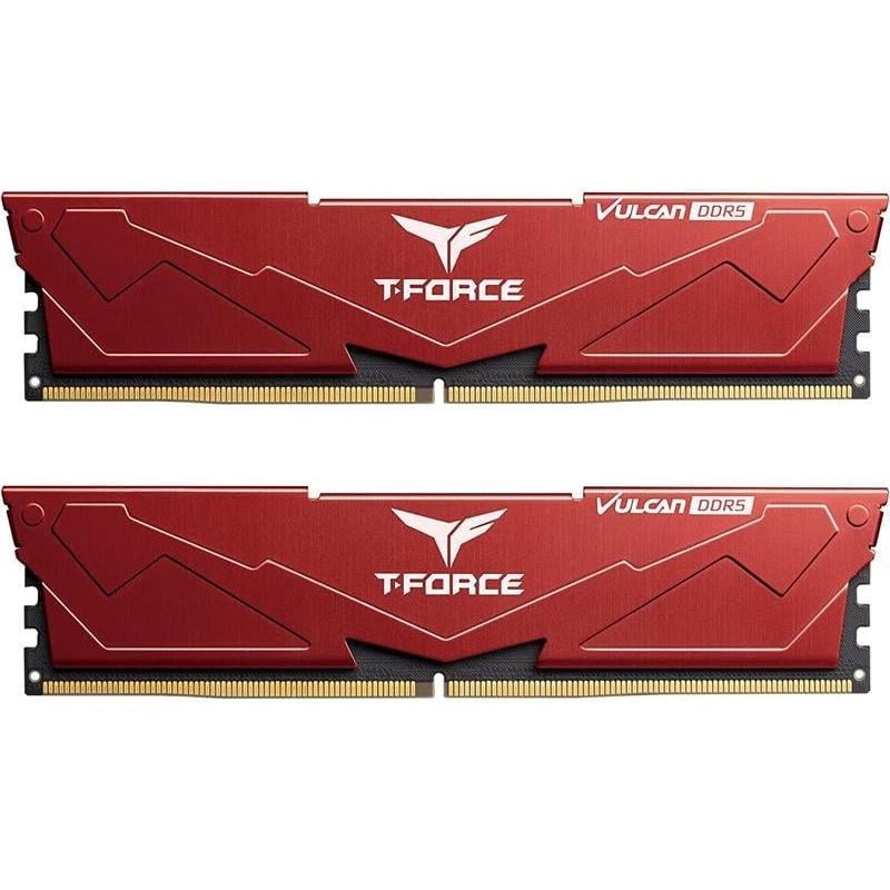 Оперативна пам'ять Team T-Force Vulcan 32 GB /2x16GB DDR5 6000MHz Red (FLRD532G6000HC38GDC01)