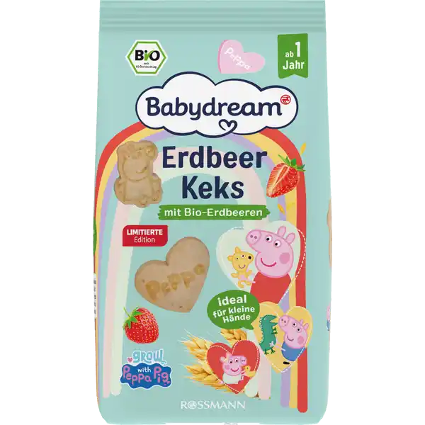 Печенье с органической клубникой Babydream Bio Peppa Pig от 1 года 125 г