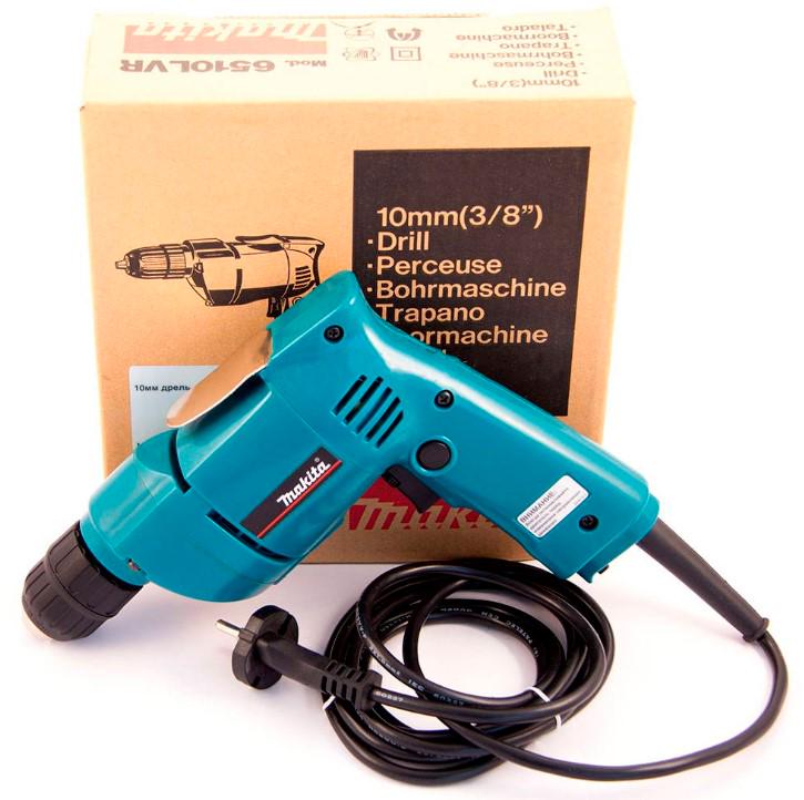 Дрель безударная Makita 6510LVR (400Вт, 10мм) с двухступенчатым редуктором (4334)