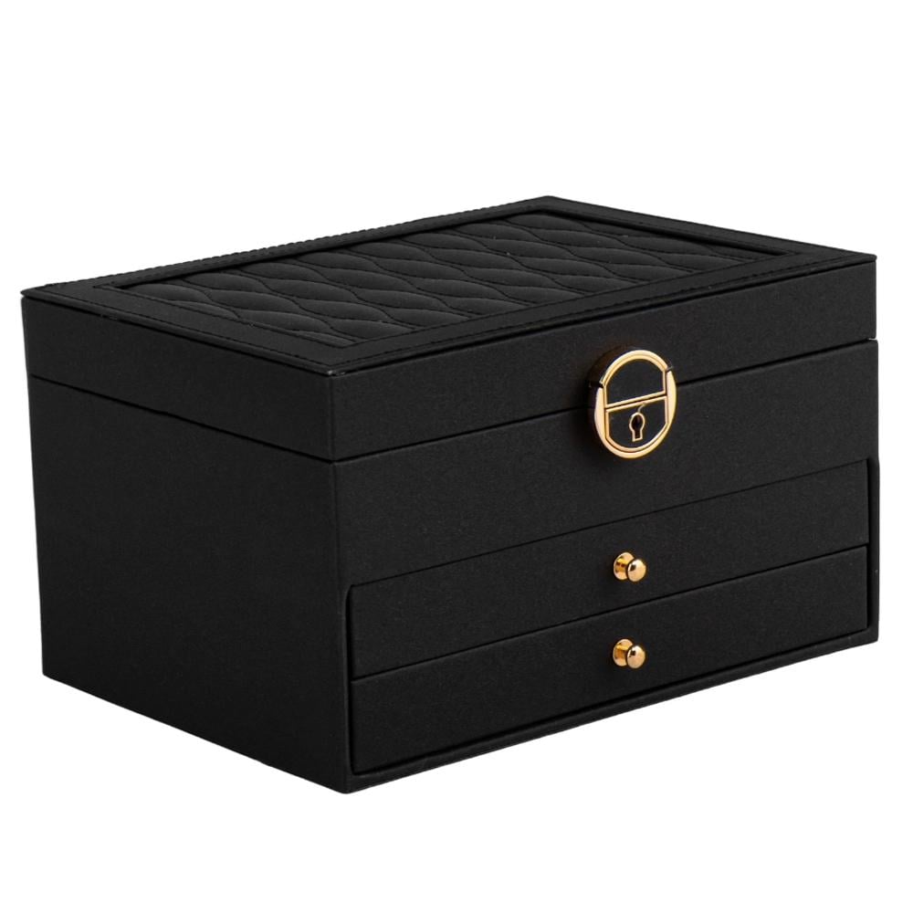 Ящик для украшений Elisey 9188-007 Маренго из экокожи 23,5х17,5х14 см Черный (118-81-9188-007)