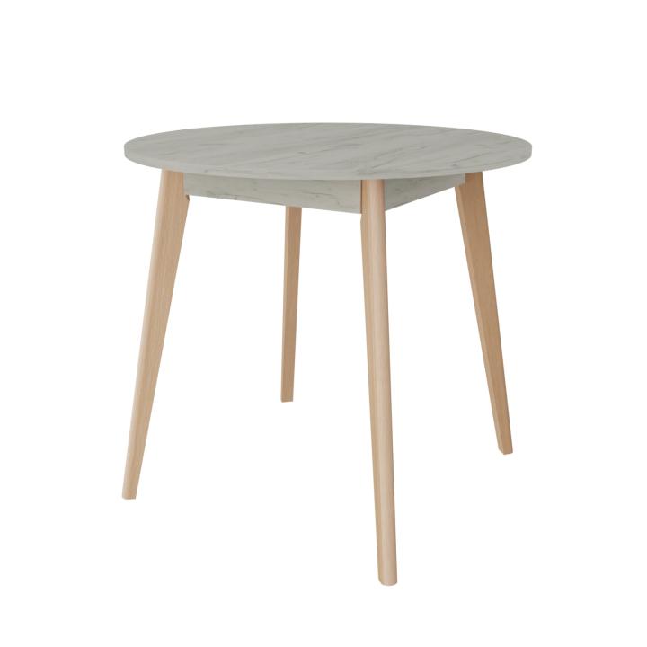 Стол обеденный круглый Неман Бон дерево/ЛДСП 880х880 мм Дуб крафт белый/Бук (46144)