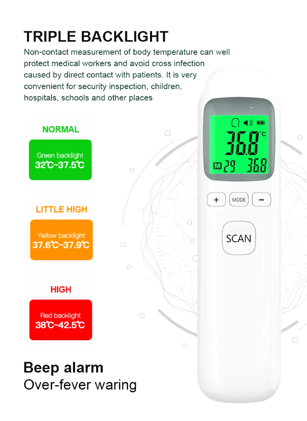 Термометр безконтактний 3в1 Non-contact 7.0 (131247) - фото 3