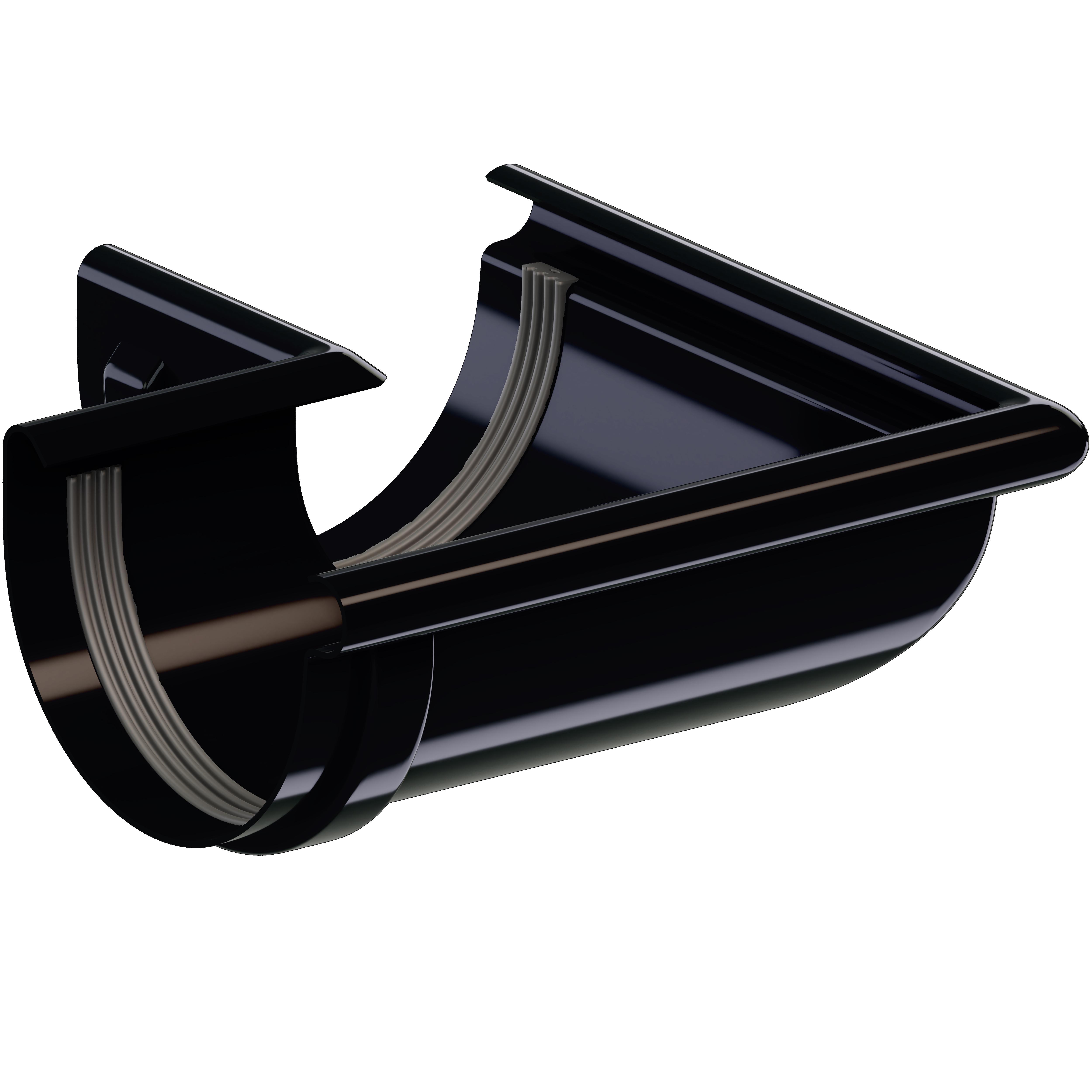 Угол желоба наружный KROP 90° 130 мм Черный (2260)