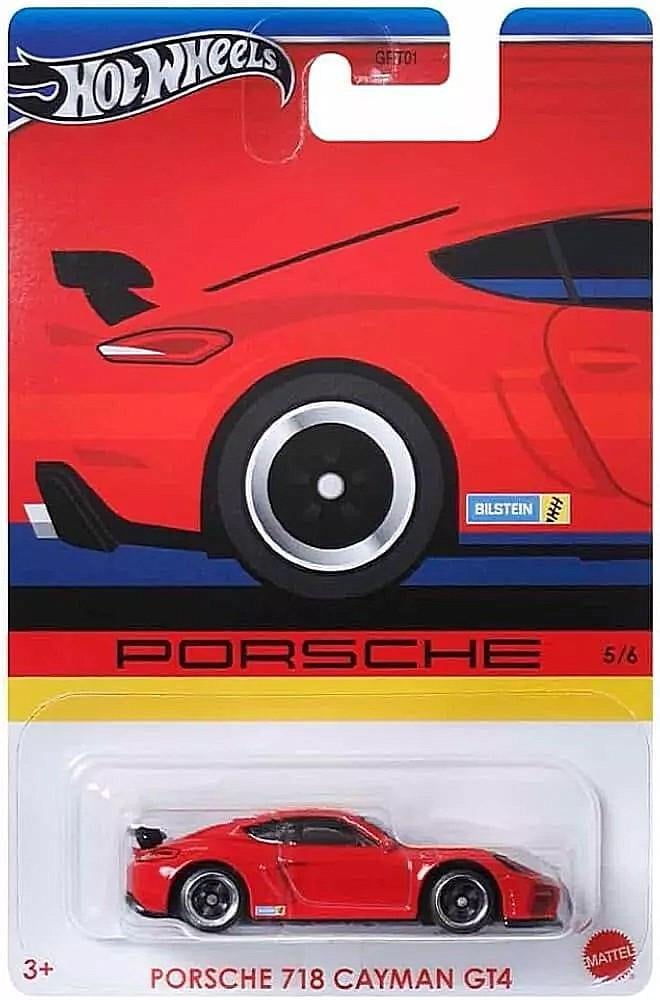 Іграшкова машинка Hot Wheels Porsche 718 Cayman GT4 2024 5/6 (HRW60)