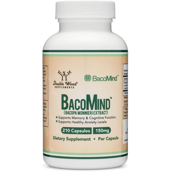 Комплекс Double Wood Bacomind Bacopa Extract для профілактики головного мозку 150 мг 210 капсул (000020067)