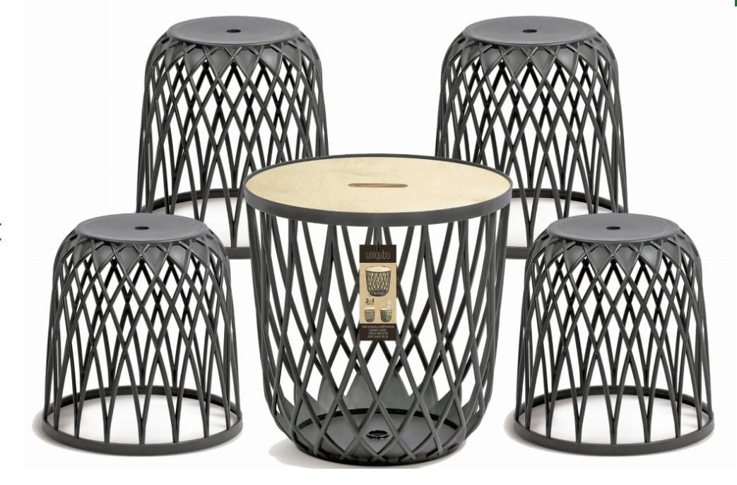 Комплект мебели в стиле корзин UNIQUBO Антрацит (IKUBS5-S433)