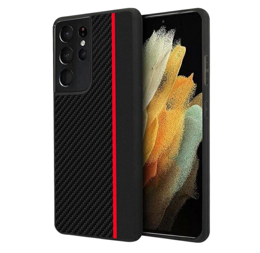 Чехол накладка Primolux CFC для Samsung Galaxy S21 Ultra (SM-S998) - Black&amp;Red
