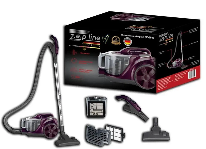Пилосос контейнерний Zepline ZP-6805 4000 Вт Фіолетовий (GR-05316)