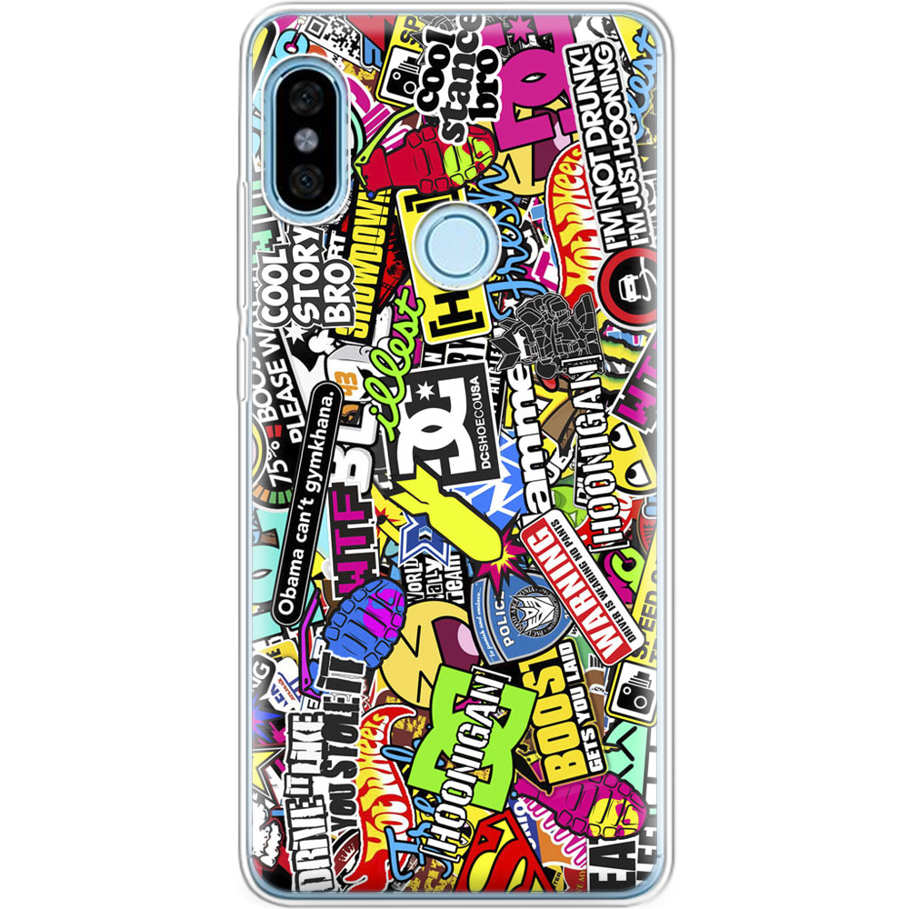 Чехол BoxFace Xiaomi Redmi Note 5 / Note 5 Pro Multicolored Inscriptions Прозрачный силикон (32971-up880-32971)