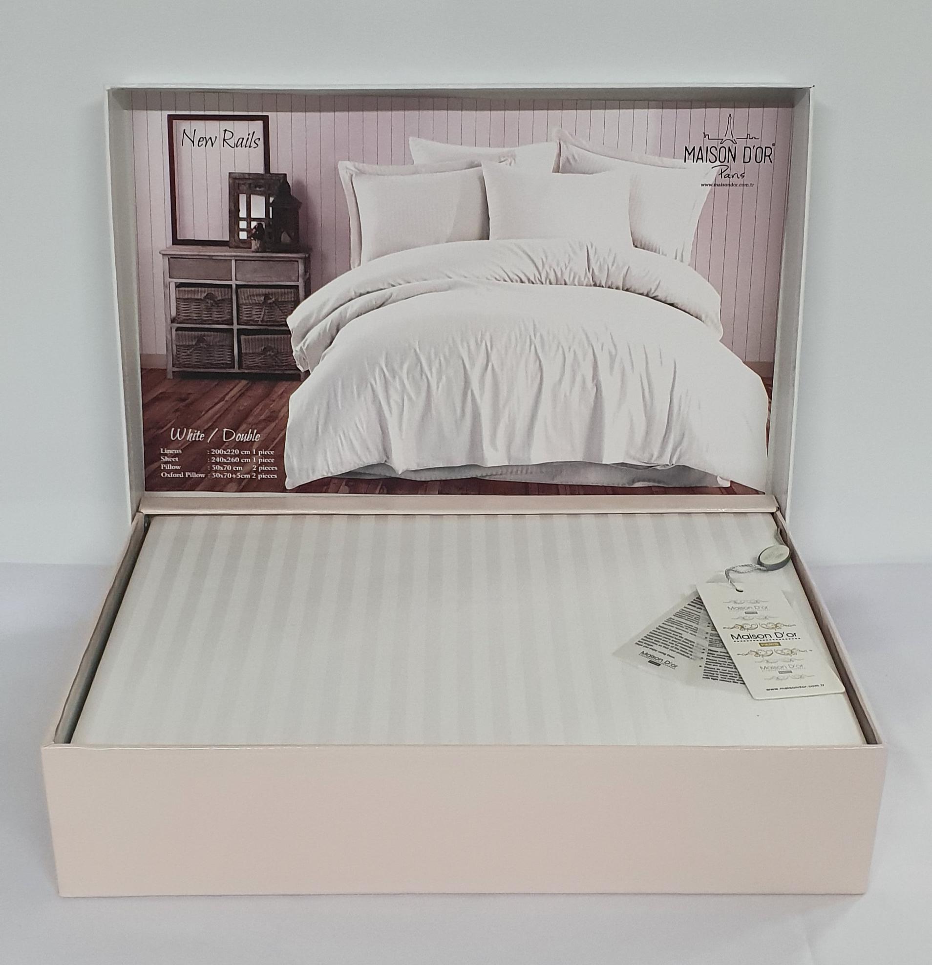 Комплект постельного белья Maison D'or 200х220 Rails White (CN1296)