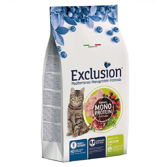 Корм сухой Exclusion Cat Chicken для взрослых кошек и кошек 300 г