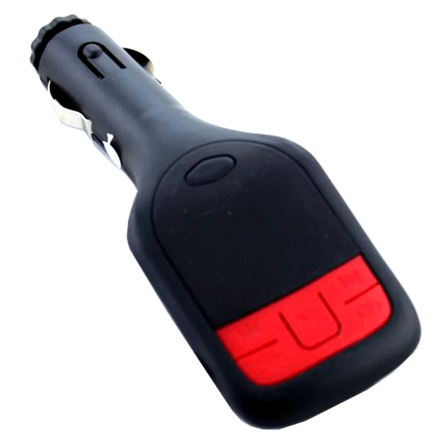 Модулятор автомобильный FM-02 LCD-дисплей USB/MP3 Черный/Красный (535785)
